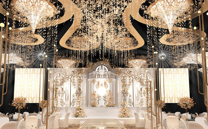 米东花木兰喜事汇金色大厅效果展示